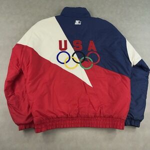 Vintage 1996 Atlanta Olympic Winter Games Team USA Puffer Starter Jacket Large